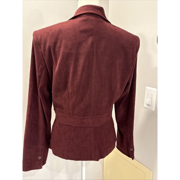 Norton McNaughton Size 6 Deep Maroon Jacket Blazer 3 Button - Picture 4 of 7